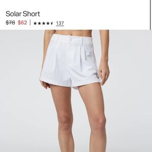 Vuori Women's High Waist Solar Shorts - White